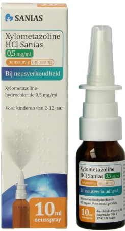 XYLOMETAZOLINE HCL SANIAS NEUSSPRAY 0,5MG/ML 10ML