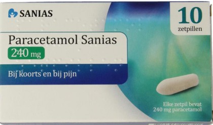 PARACETAMOL SANIAS ZETPIL  240MG 10ST
