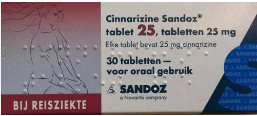 CINNARIZINE SANDOZ TABLET 25MG30ST
