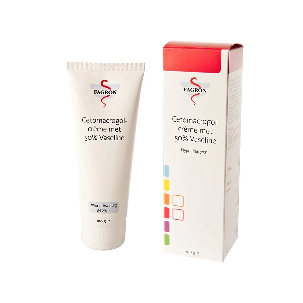 CETOMACROGOLCREME MET 50% VASELINE TUBE IN DOOS FG 100G