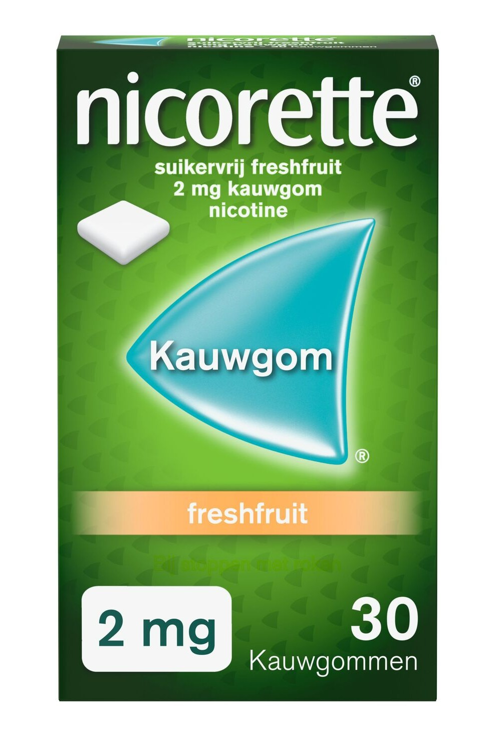 NICORETTE SUIKERVRIJ FRESHFRUIT KAUWGOM 2MG 30ST