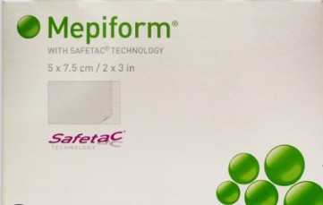 MEPIFORM LITTEKENVERBAND SILICONEN  9X18CM ST 5ST