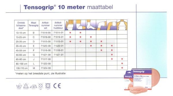 TENSOGRIP E BEIGE 1M 35-45CM 1ST
