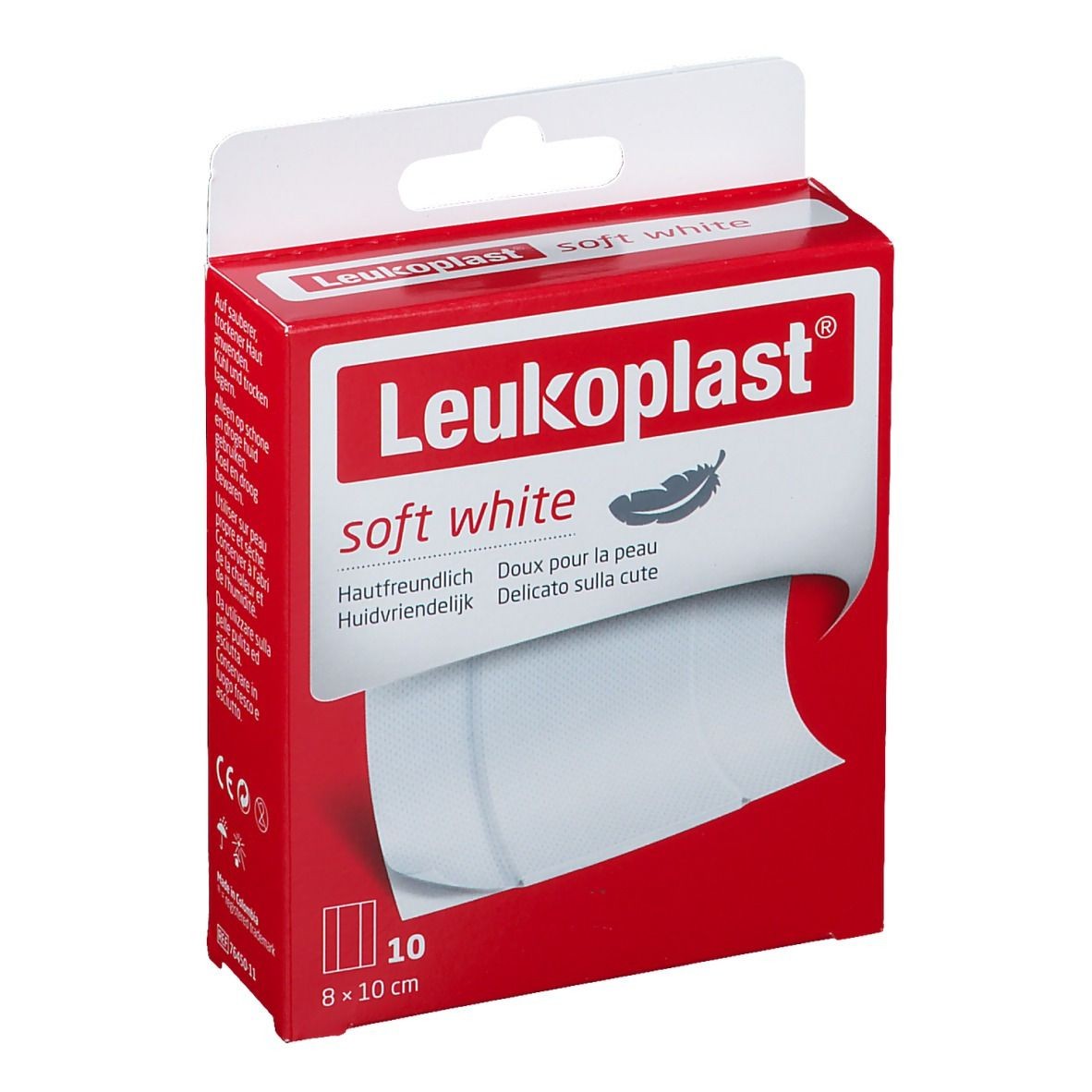 LEUKOPLAST SOFT WHITE 8X10CM 10ST