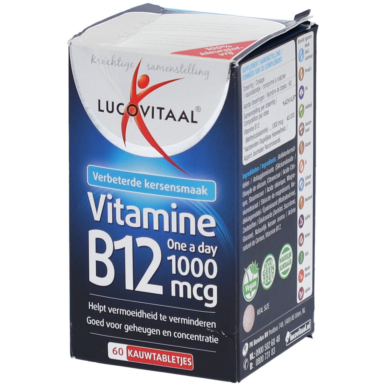 LUCOVITAAL VITAMINE B12 KAUWTABLET 1000MCG 60ST
