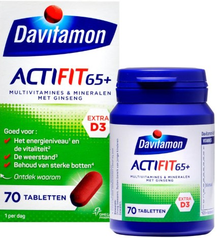 DAVITAMON ACTIFIT 65+ TABLET 70ST