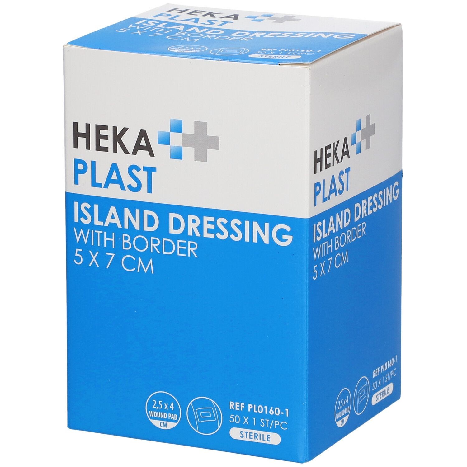HEKAPLAST BORDER EILANDPLEISTER  5X 7CM STERIEL 50ST