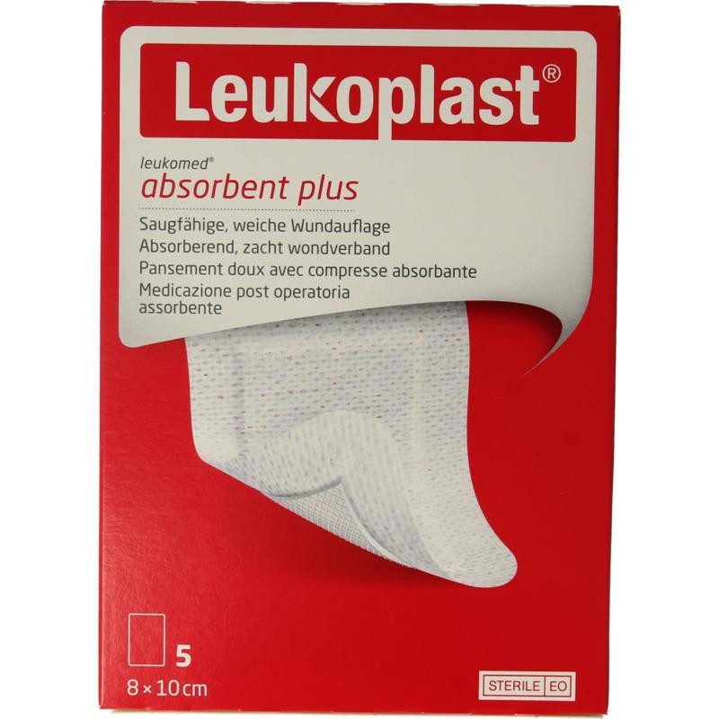 LEUKOPLAST LEUKOMED T PLUS WONDPLEISTER 8X10CM 5ST