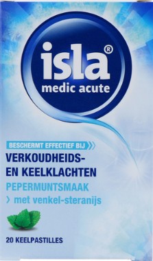 ISLA MEDIC ACUTE PEPERMUNT KEELPASTILLE 20ST