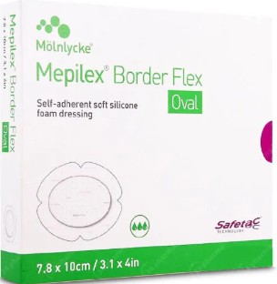 MEPILEX BORDER FLEX OVAAL 7,8X10CM 5ST