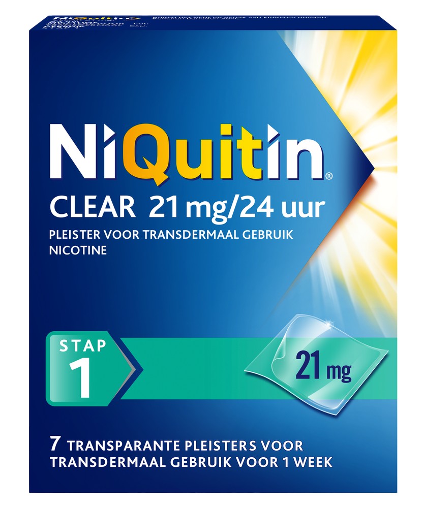 NIQUITIN CLEAR PLEISTER 21MG/24UUR 7ST