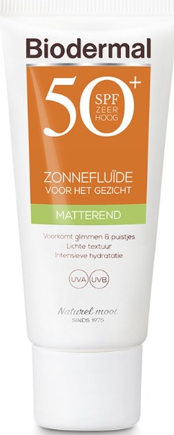 BIODERMAL ZONNEFLUIDE MATTEREND SPF50+ 40ML