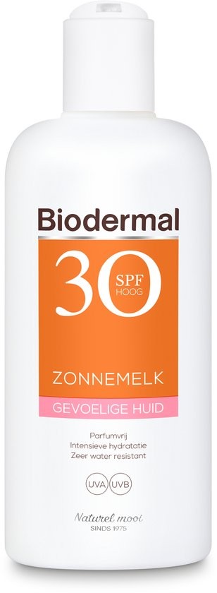BIODERMAL ZONNEMELK GEVOELIGE HUID SPF30 200ML