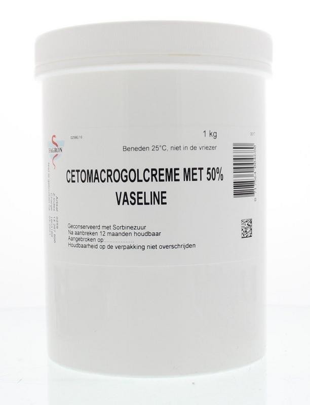 CETOMACROGOLCREME MET 50% VASELINE FAGRON 1000G