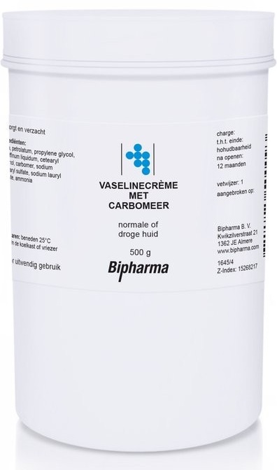 VASELINECARBOMEERCREME BIPHARMA 500G