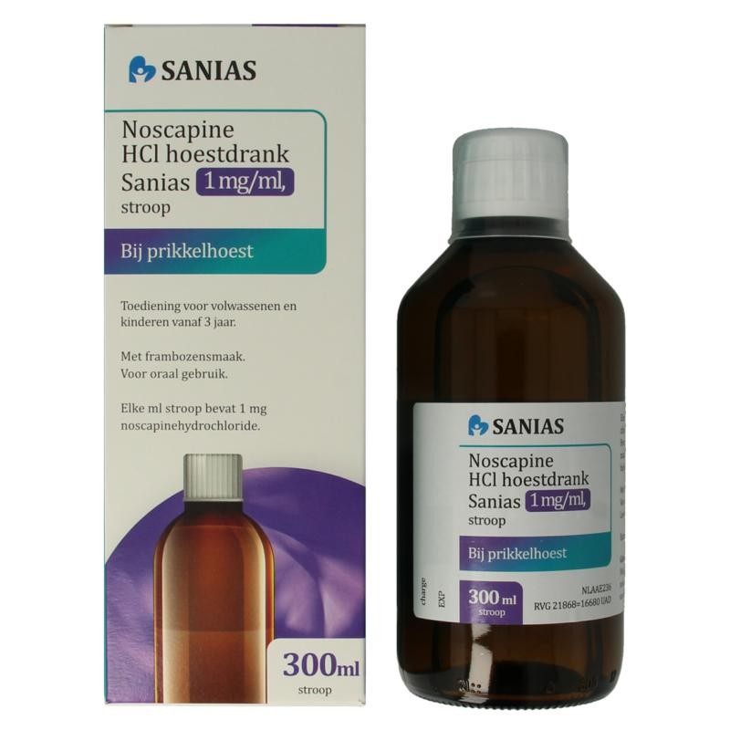 NOSCAPINE HCL SANIAS HOESTDRANK STROOP 1MG/ML 300ML
