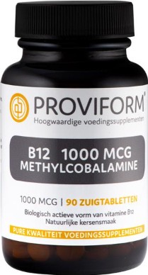 B12 METHYLCOBALAMINE PROVIFORMZUIGTABLET 1000MCG 90ST