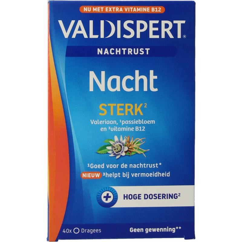 VALDISPERT NACHT NIEUWE SAMENSTELLING DRAGEE 40ST