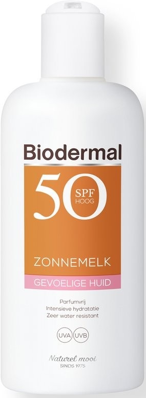 BIODERMAL ZONNEMELK GEVOELIGE HUID SPF50+ 200ML