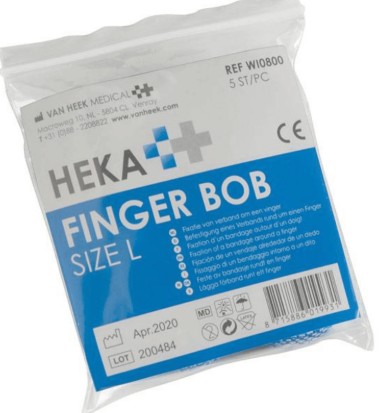 HEKA VINGERBOB LARGE BLAUW 5ST