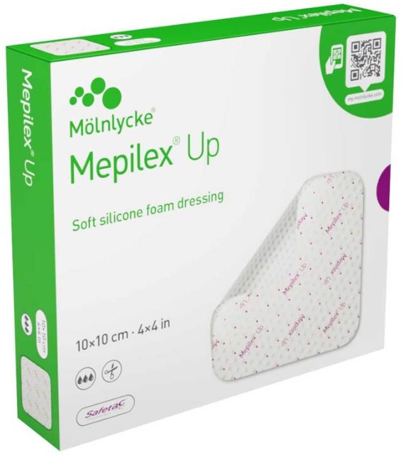 MEPILEX UP SCHUIMVERBAND SILICONEN 10X10CM ST 5ST