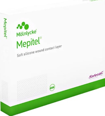MEPITEL WONDCONTACTLAAG 2ZIJDIG SIL  8X10CM STER 5ST