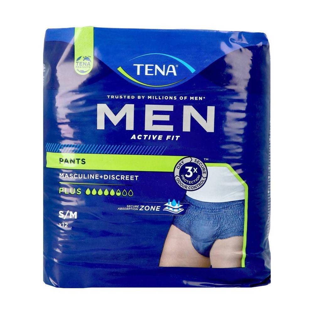 TENA MEN ACTIVE FIT PLUS SMALL/MEDIUM 12ST