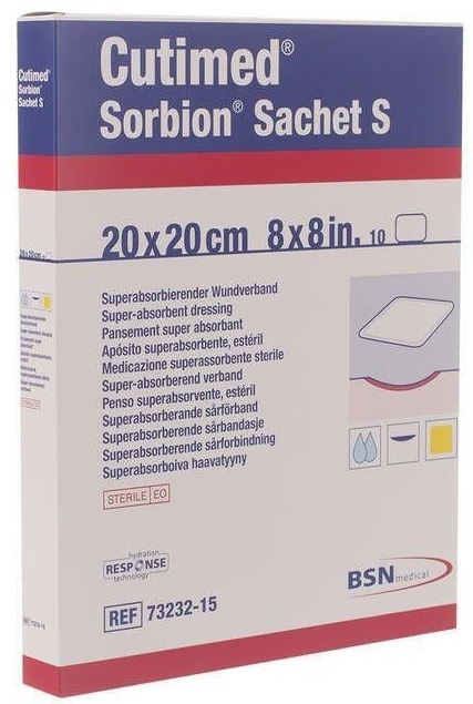 CUTIMED SORBION SACHET S 20X20CM 10ST