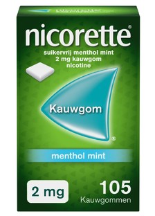 NICORETTE SUIKERVRIJ KAUWGOM 2MG 105ST