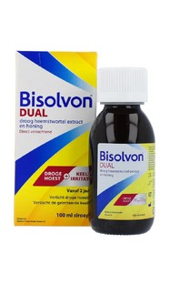 BISOLVON DUAL DROGE HOEST+KEELIRRITATIE SIROOP 100ML