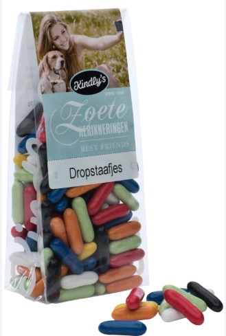 KINDLY'S DROPSTAAFJES BLOKBODEMZAK 200G