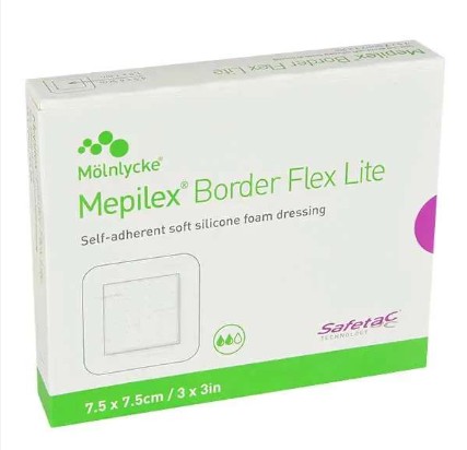 MEPILEX BORDER FLEX LITE 7,5X7,5CM 9ST
