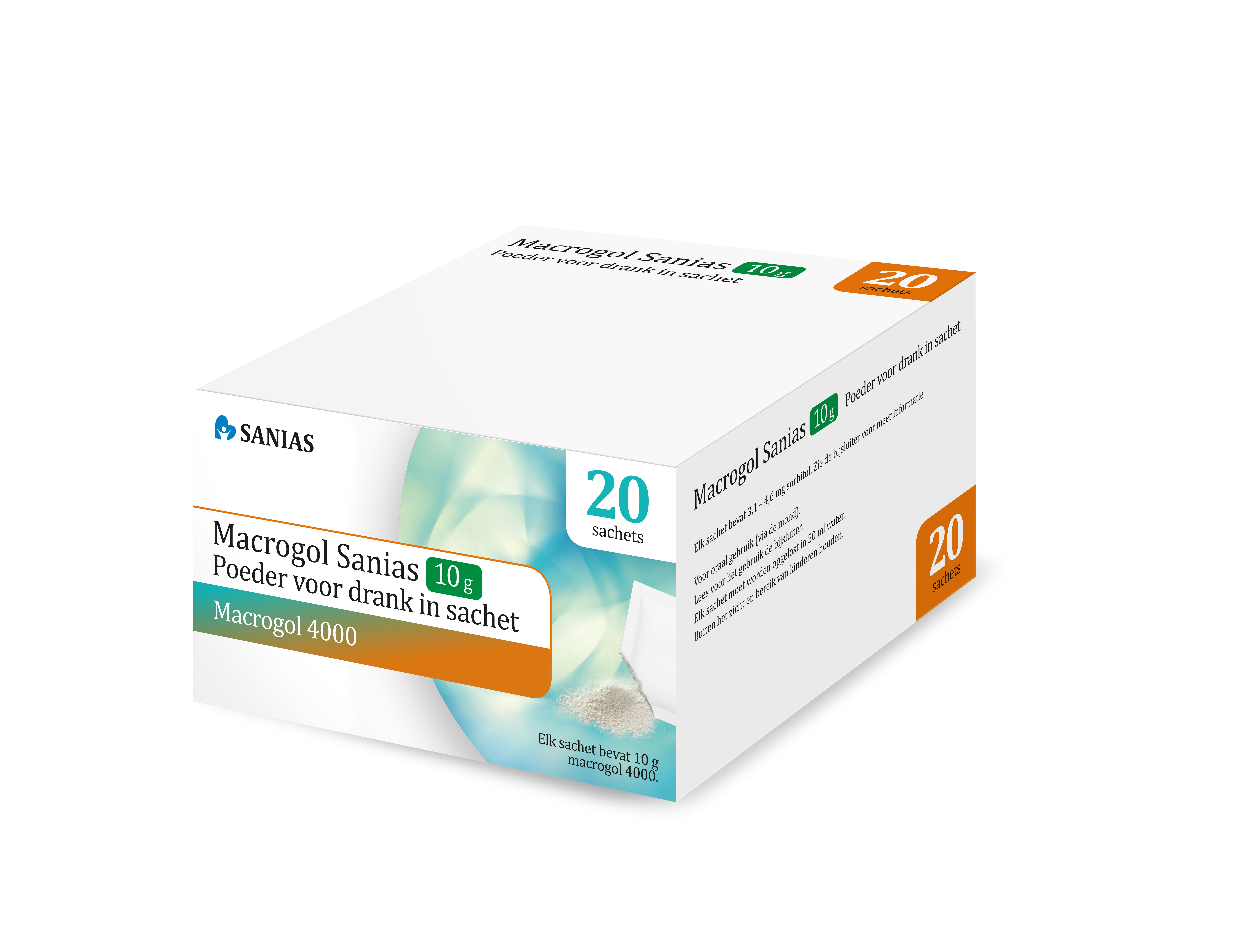 MACROGOL SANIAS PDR V DRANK SACHET 10G 20ST