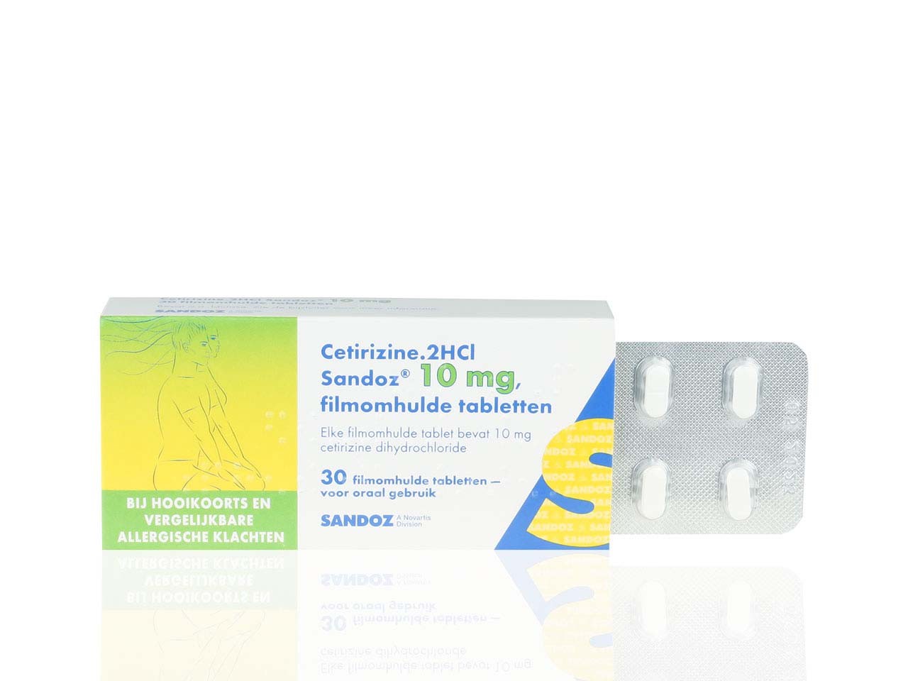 CETIRIZINE DIHCL SANDOZ TABLETFILMOMHULD 10MG 30ST